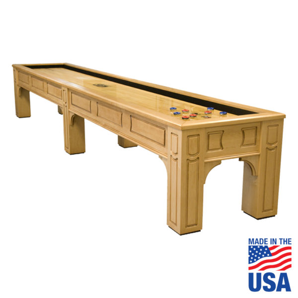 A made in the usa table with a large wooden frame.