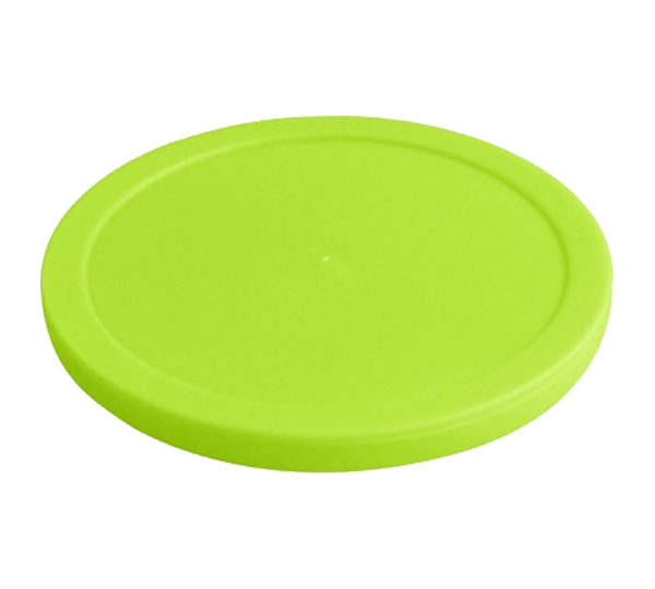 A green lid for a frisbee.