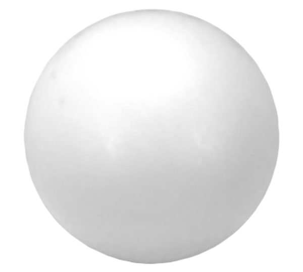 A white ball is shown with no background.