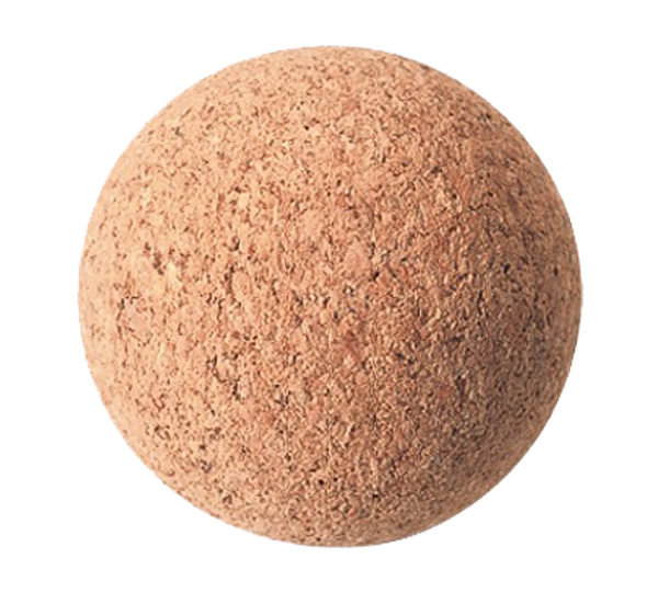 A close up of a cork ball