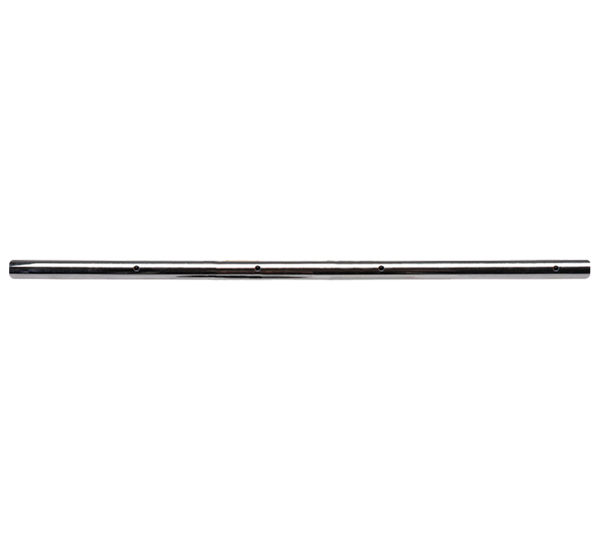 A long metal pole with a white background