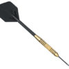 A black and gold dart with a tip of the same color.