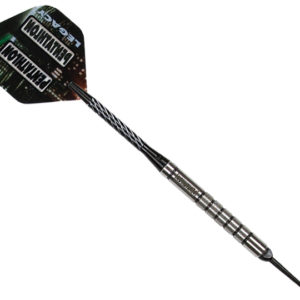 A black and silver darts stick with the words " nobody fights alone ".