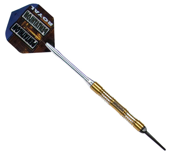 A picture of a darts with the tip missing.