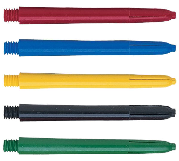 A group of five pens in different colors.