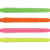 A group of neon colored pens sitting next to each other.