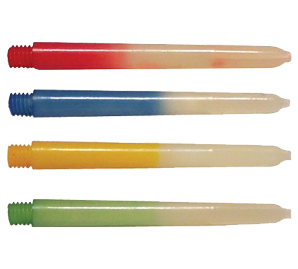 A group of four pens with different colors on them.