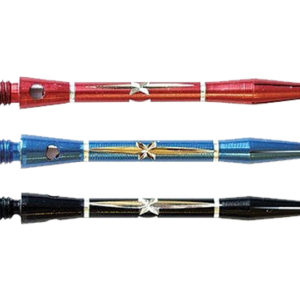 A group of four pens with different designs on them.