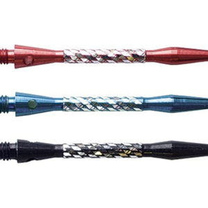 Three different colored darts are shown in a row.