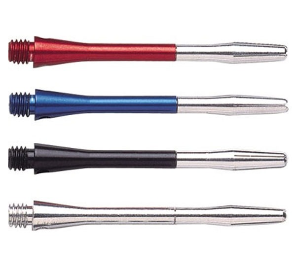 A group of four different colored handles.