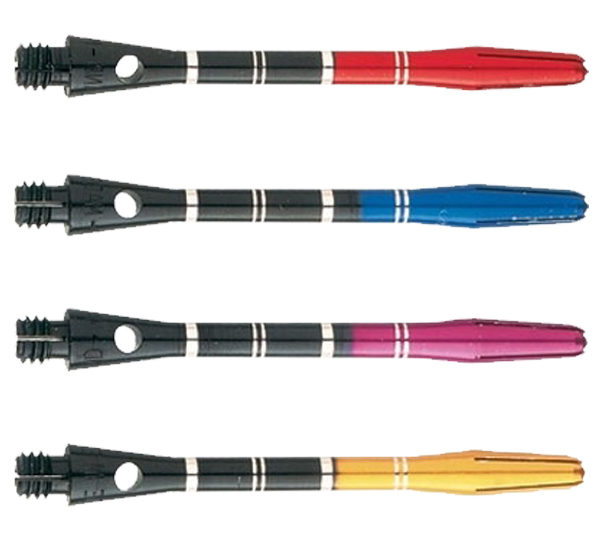 A set of four different colored arrows with black tips.