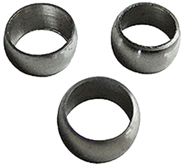 A set of three metal rings that are sitting on top of each other.