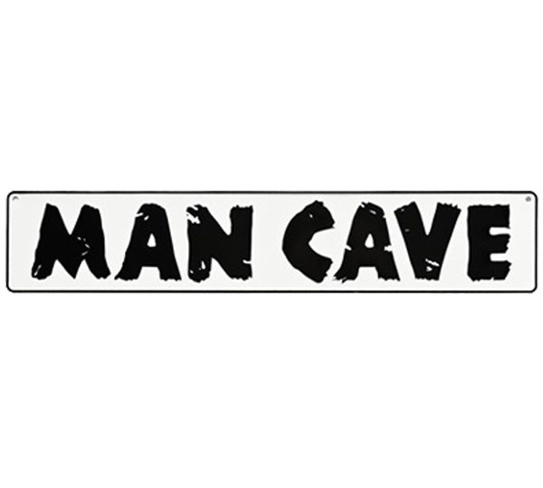 A man cave sign with the words " man cave ".