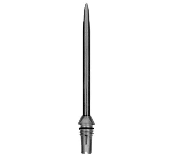 A metal pin with a pointed tip.