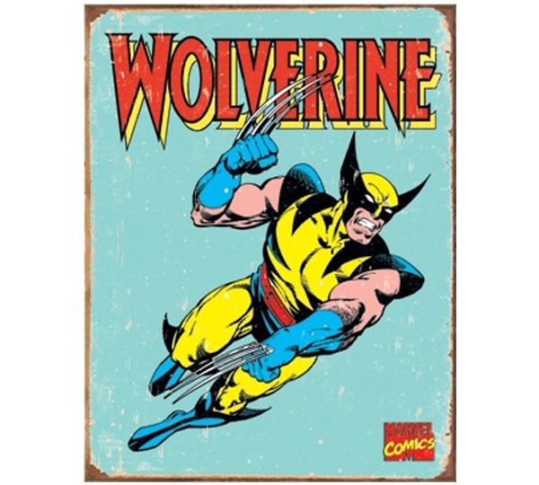 A wolverine comic book cover on a blue background.