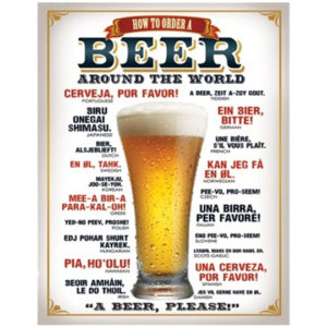 A poster of beer with the words " how to order a beer around the world ".