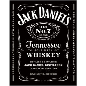 A black and white picture of jack daniels