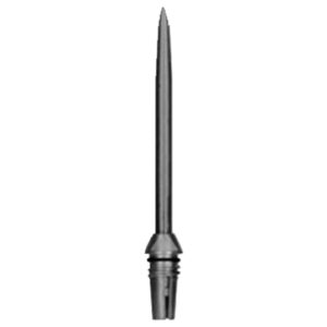 A black metal object with a pointed tip.