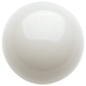 A white ball is shown with no background.