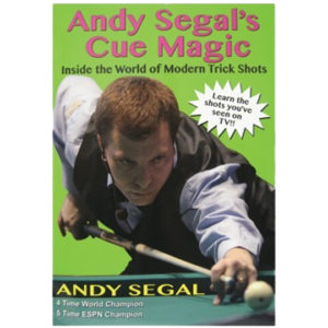 A book cover with a man playing pool.