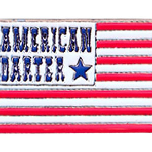 A red white and blue american flag with the words " american dartex ".