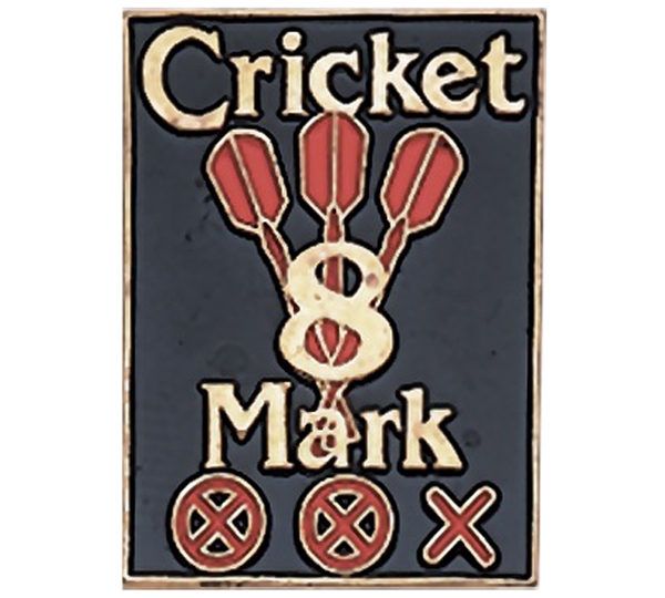 A plaque with the words " cricket 8 mark ".