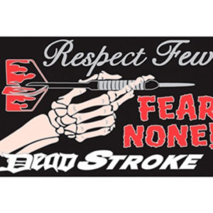 A poster of a person holding a knife with the words " fear no one !" on it.