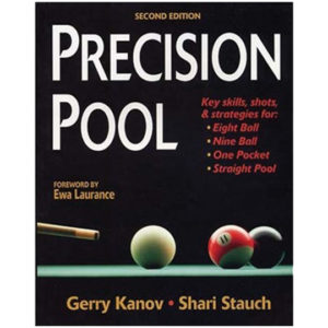 A book cover with some pictures of pool balls.