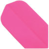 A pink plastic object is shown with no background.