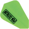 A neon green dart board with the words " pro-tuff " on it.