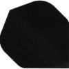 A black square shaped plastic plate with a white background.