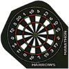 A dart board with the word " harrows marathon ".