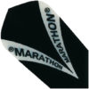 A black and white picture of a marathon logo.