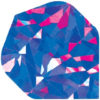 A blue and pink diamond is shown in this image.