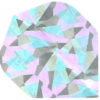 A pink and blue abstract picture of a diamond.