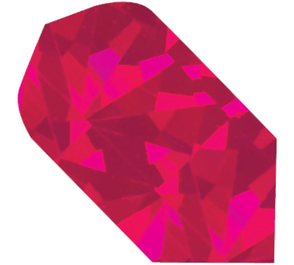 A red and pink diamond shaped paper