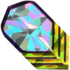 A diamond shaped object with many colors.