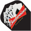 A budweiser logo with cards on it.