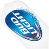 A bud light logo on a white background