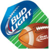 A bud light logo and an american football