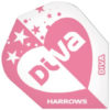 A pink and white diva logo on top of a heart.