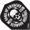 A black and white image of the sons of anarchy club logo.