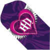 A purple and pink heart with the word " hd " on it.